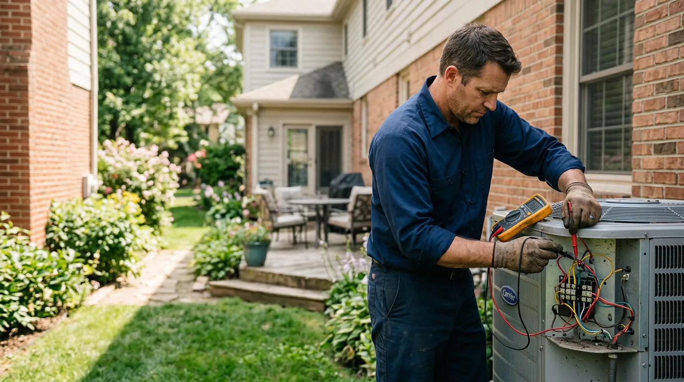 HVAC technician working near Argenta, IL